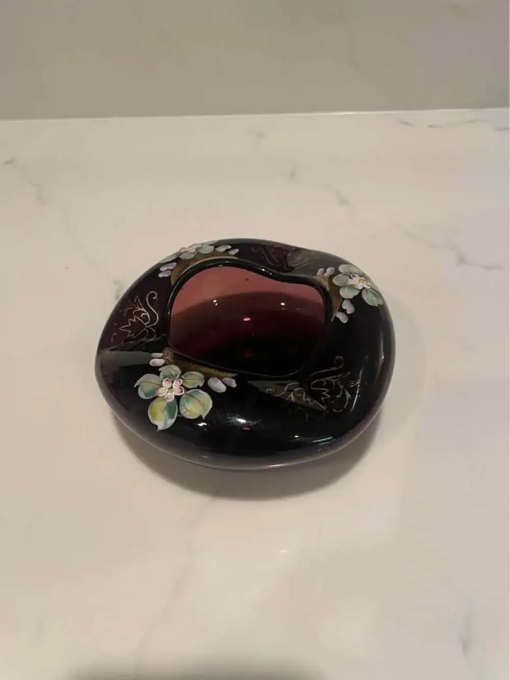VINTAGE Amethyst Purple Glass Ashtray or Bowl.
